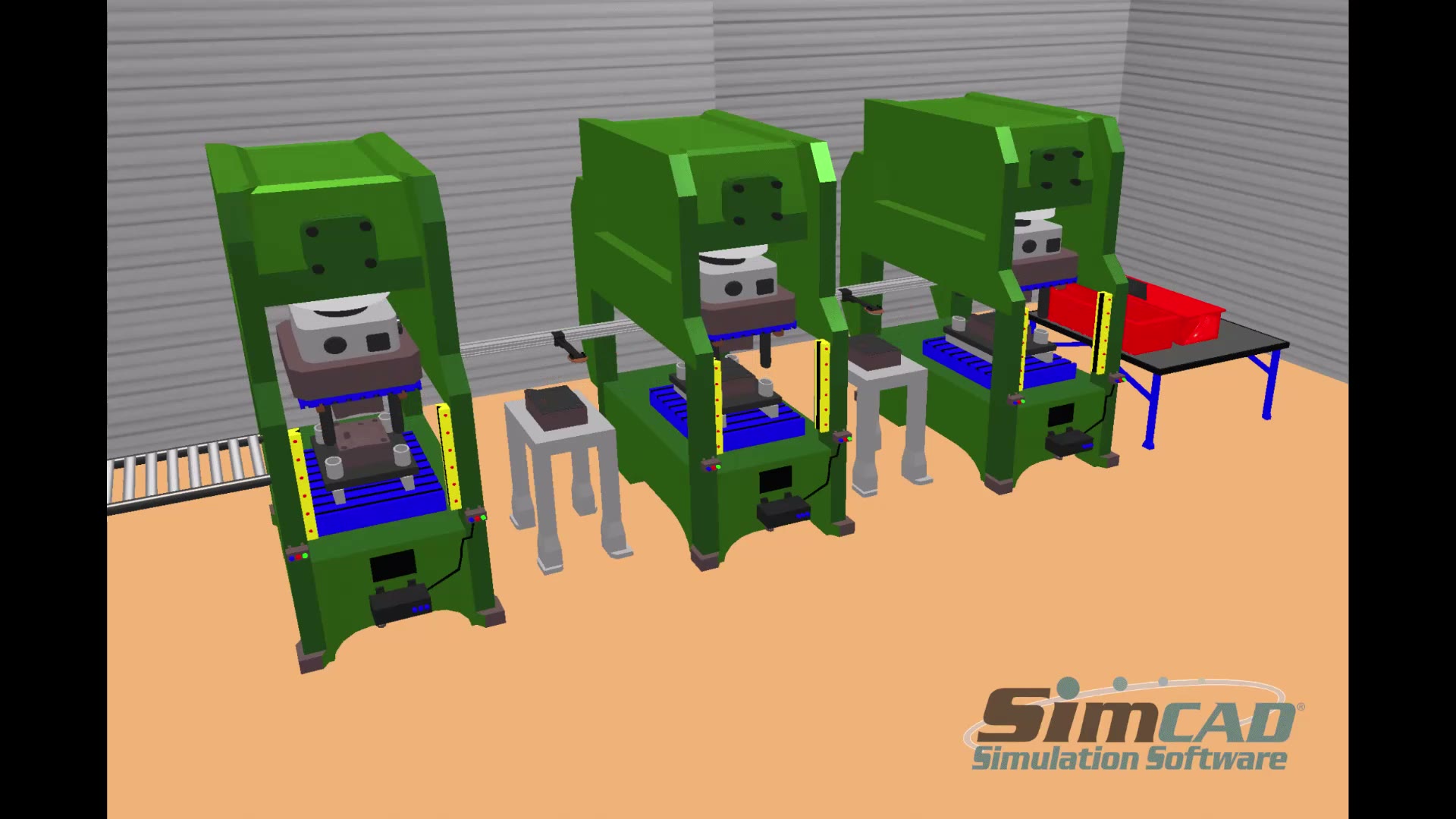Manufacturing: Automation line manufacturing simulation: video poster
