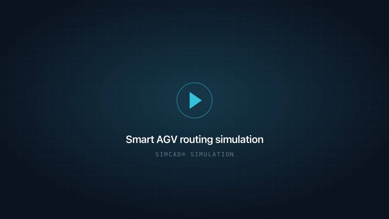 Smart AGV routing simulation — video poster