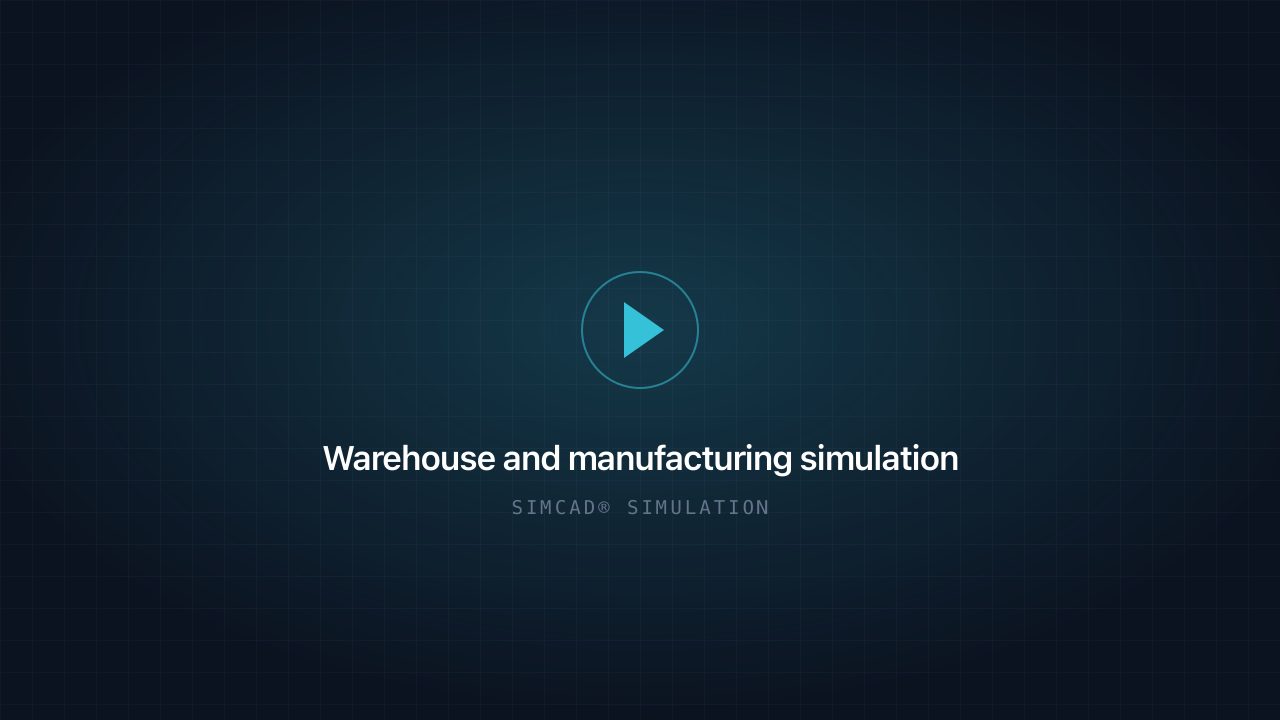 Warehouse and manufacturing simulation — video poster